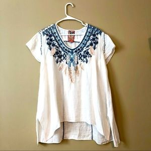 NWT Johnny Was 3J Workshop Mya Drape Top Blouse-M